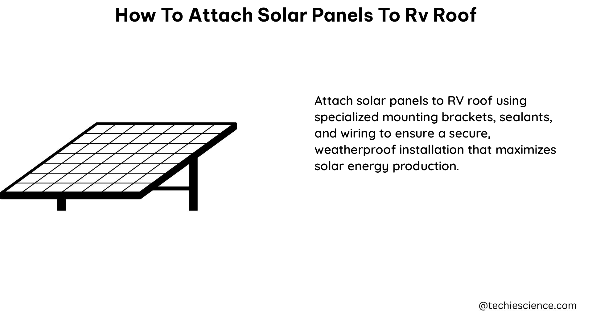 how to attach solar panels to rv roof