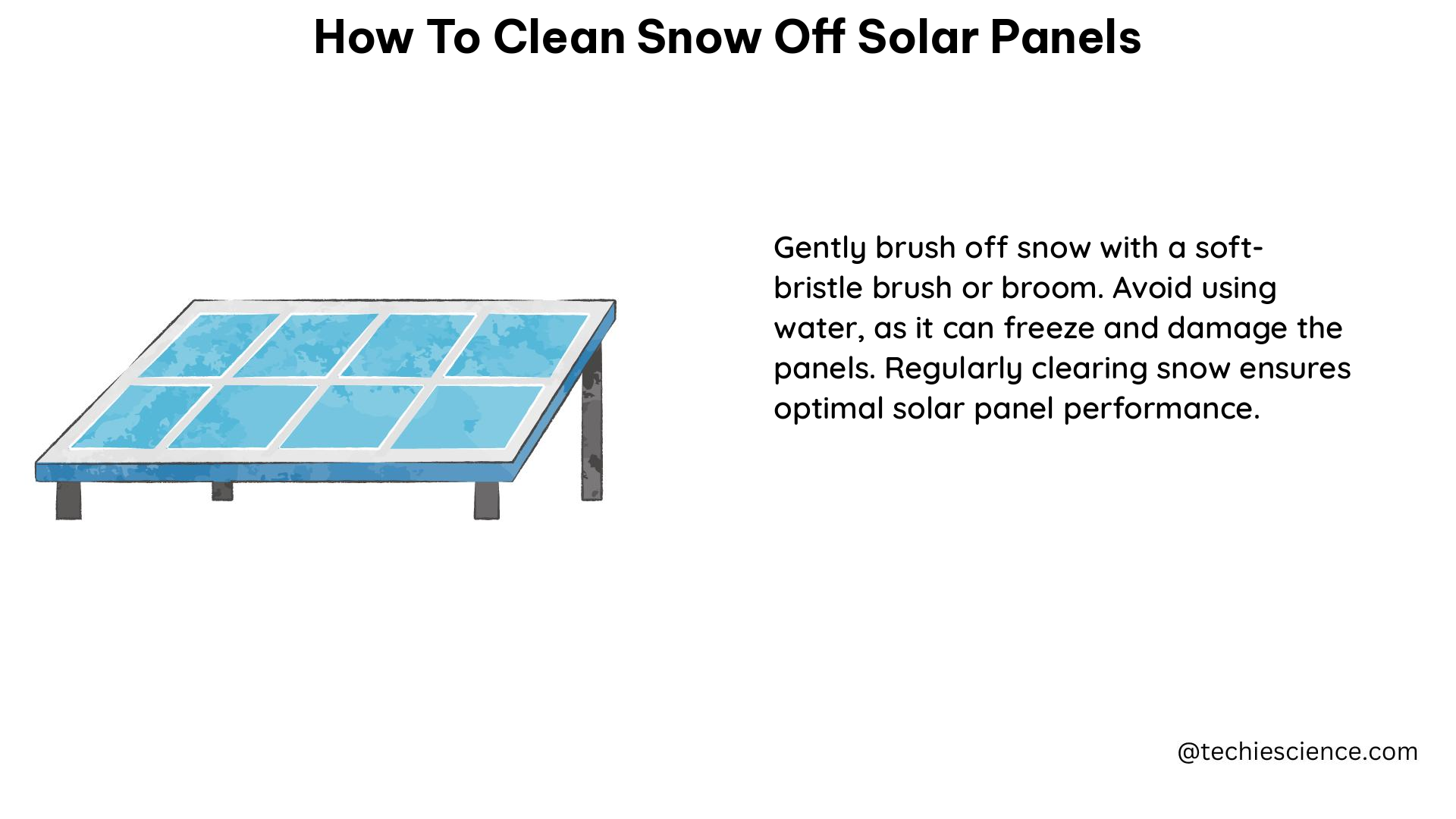 how to clean snow off solar panels