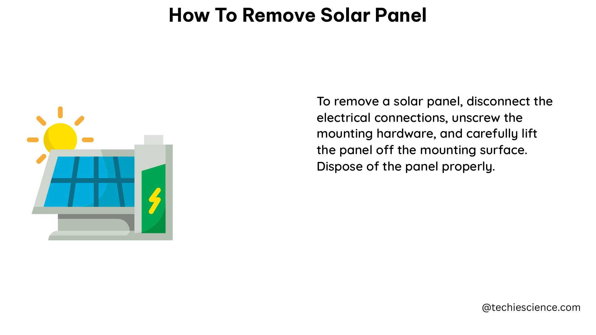 how to remove solar panel