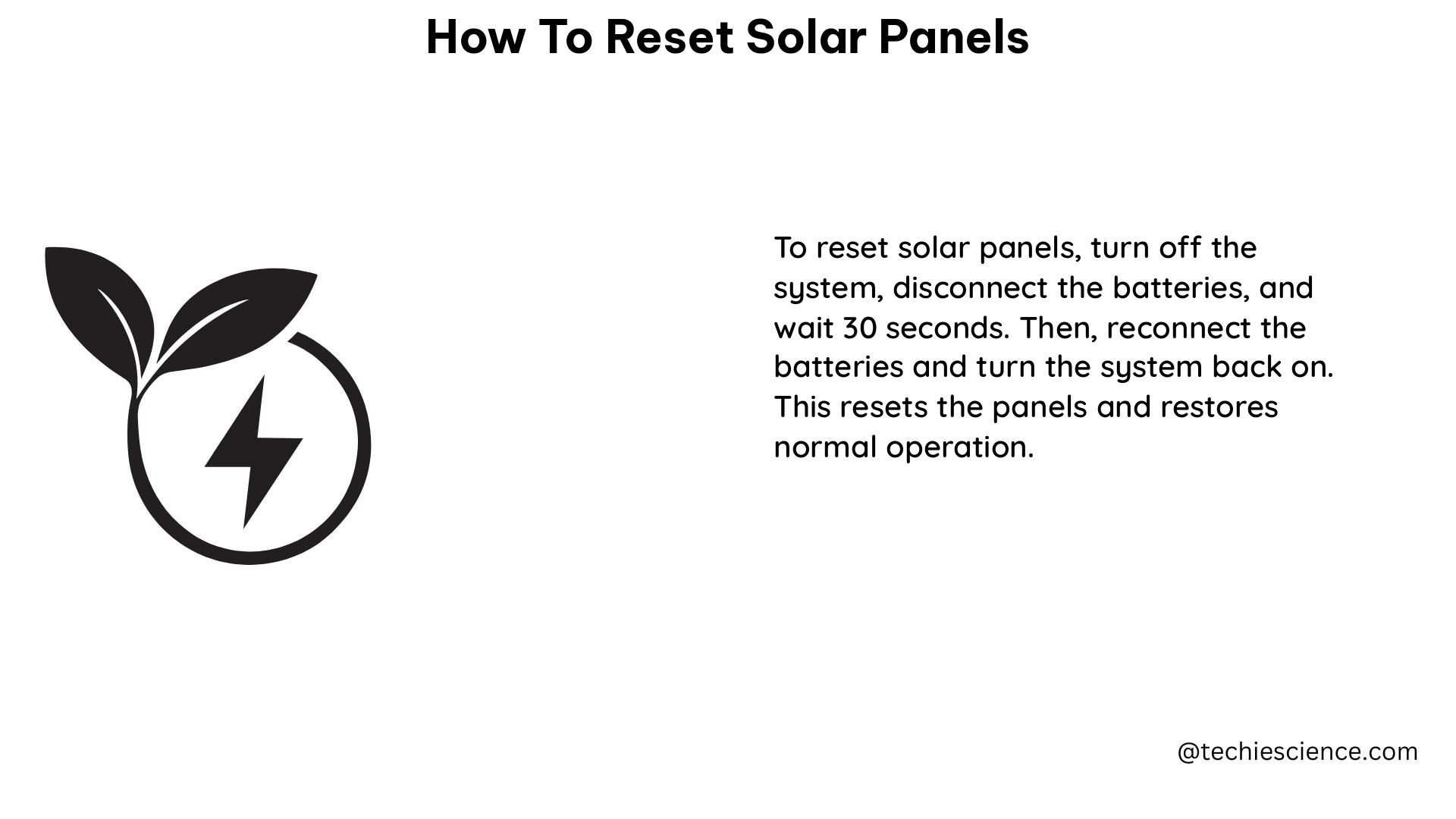 how to reset solar panels