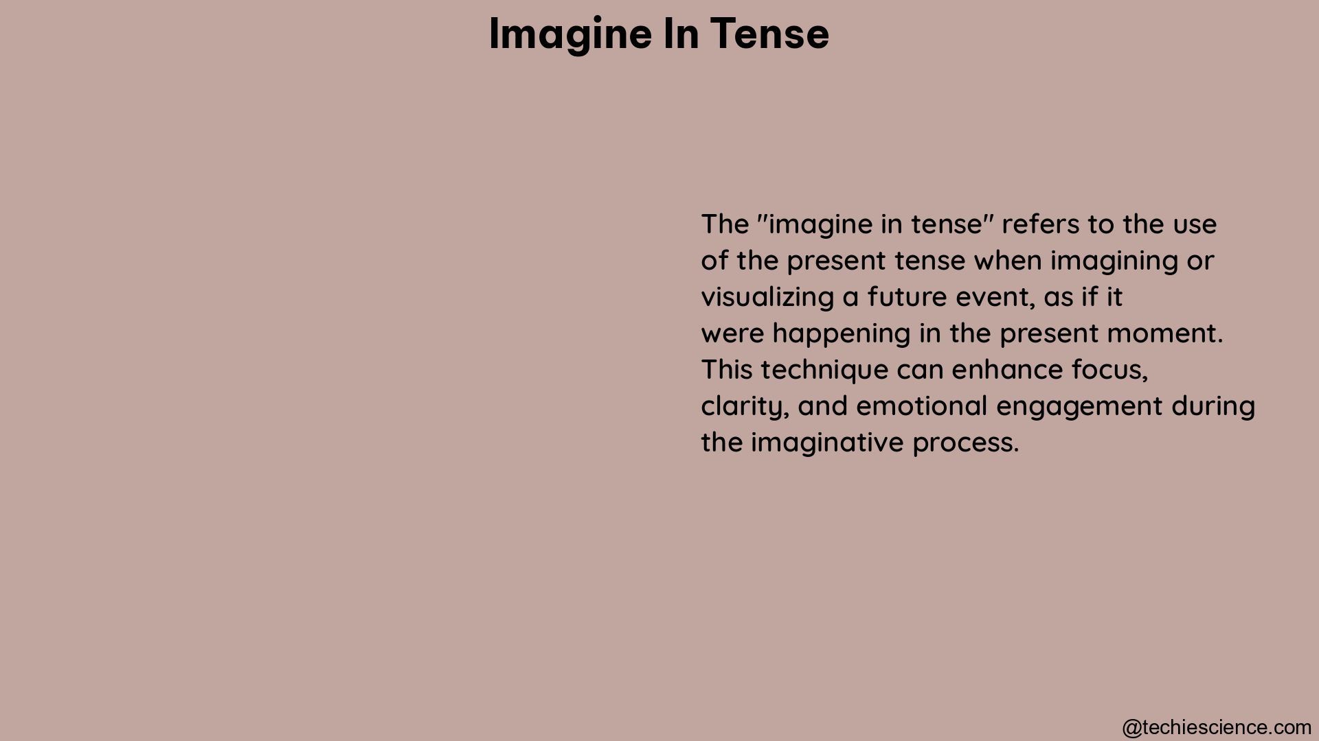 imagine in tense