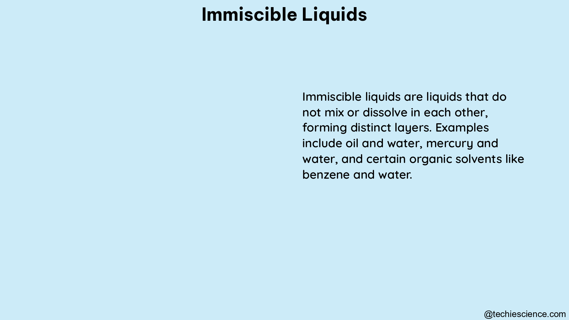 immiscible liquids