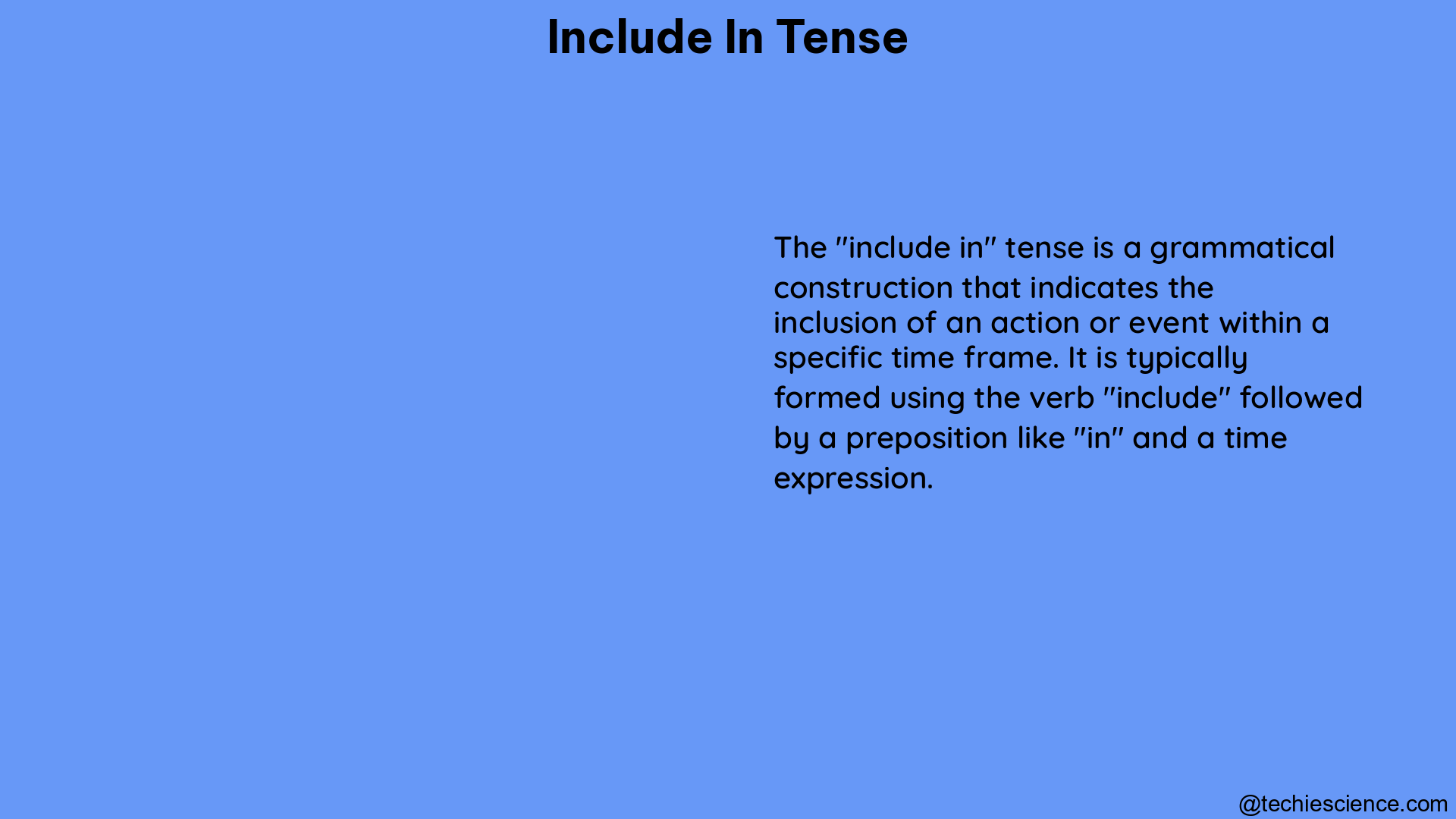 include in tense