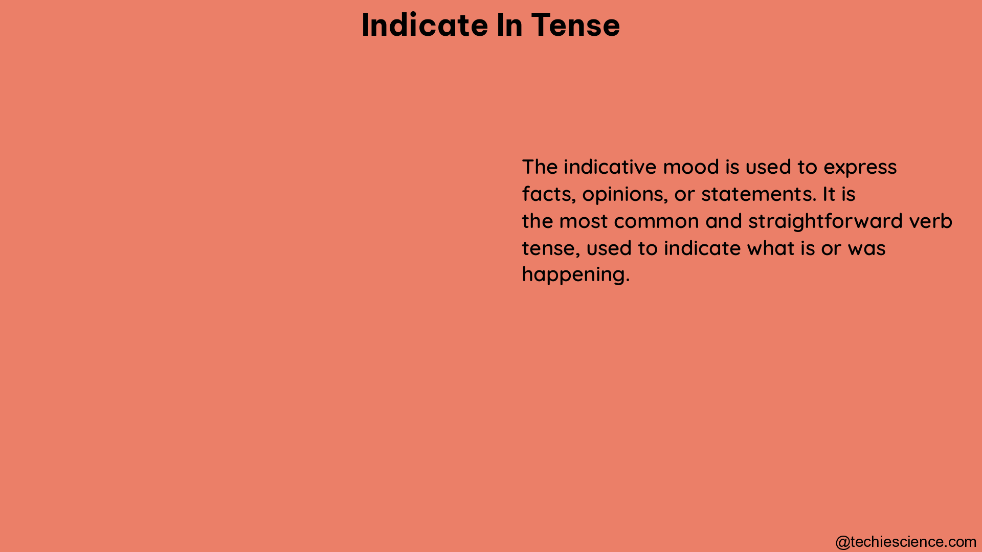 indicate in tense