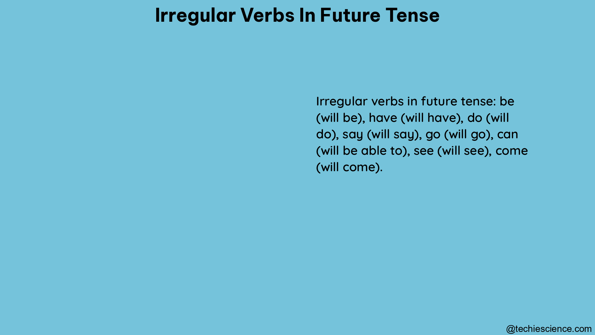 irregular verbs in future tense