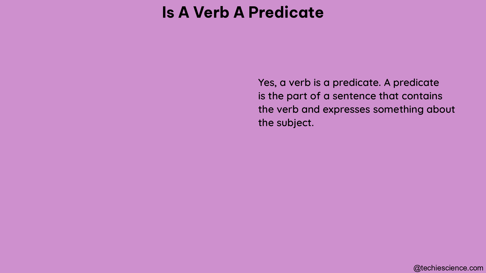 is a verb a predicate