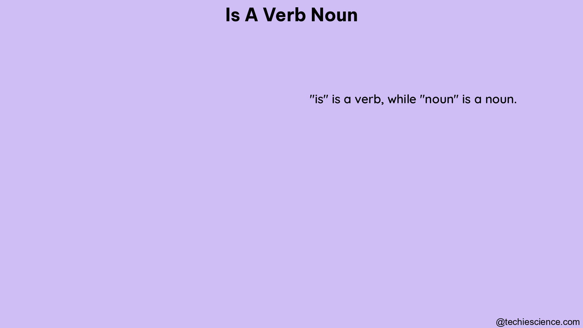 is a verb noun