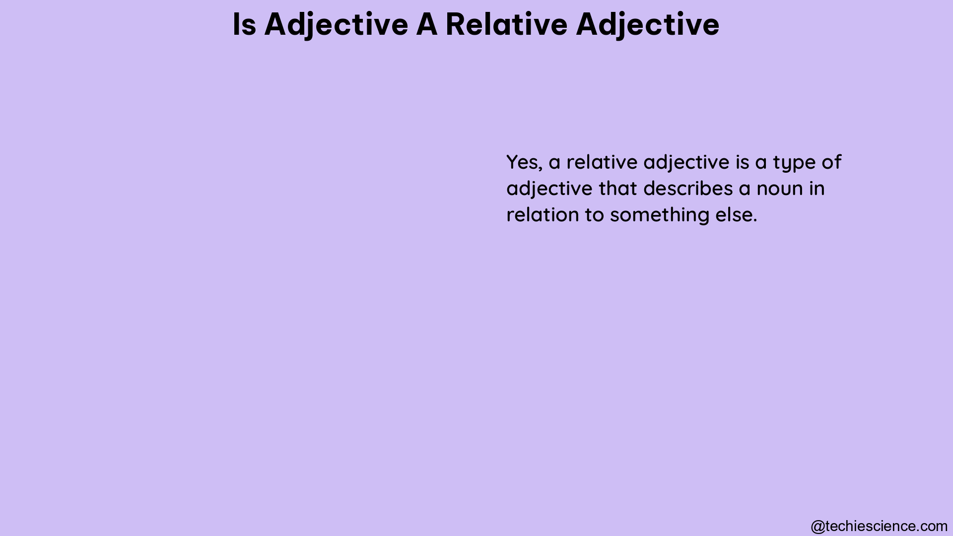 is adjective a relative adjective