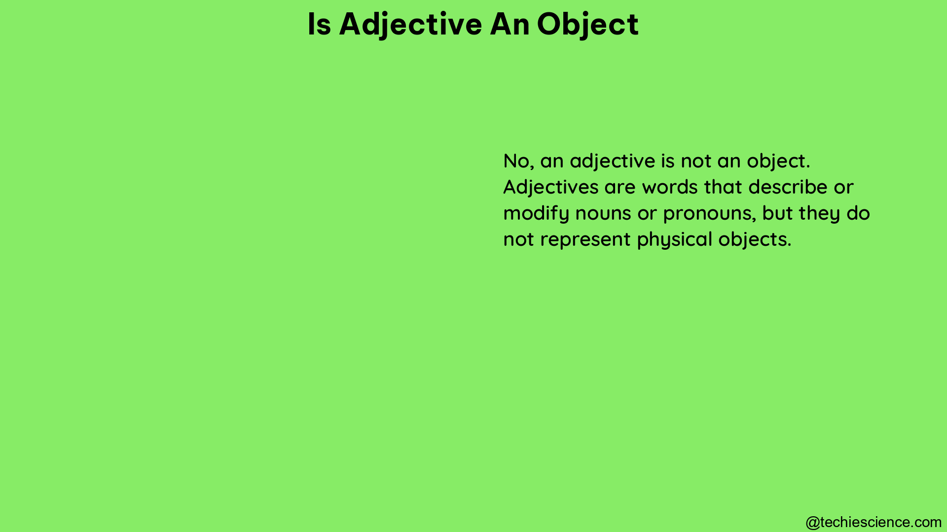 is adjective an object