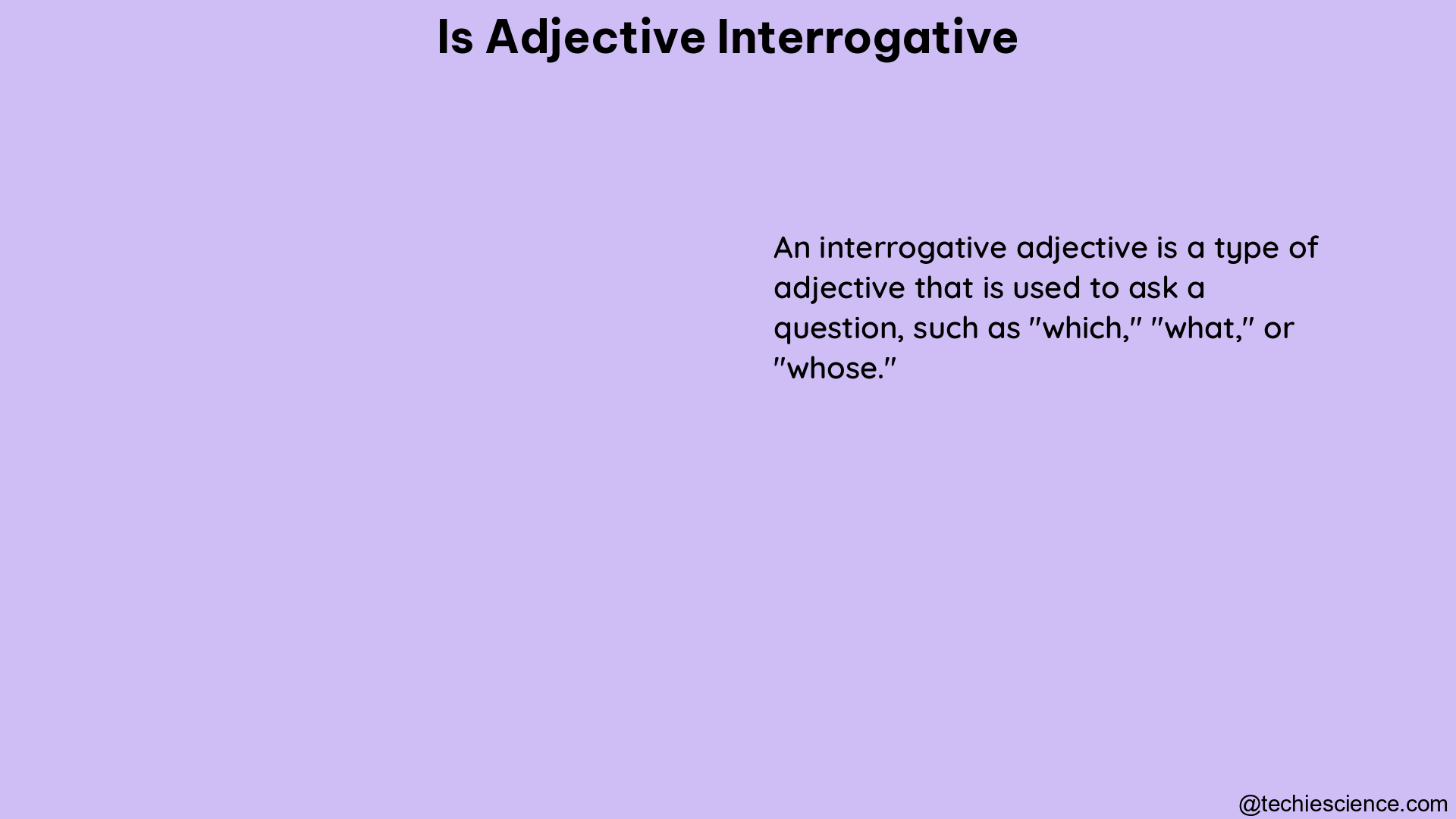 is adjective interrogative