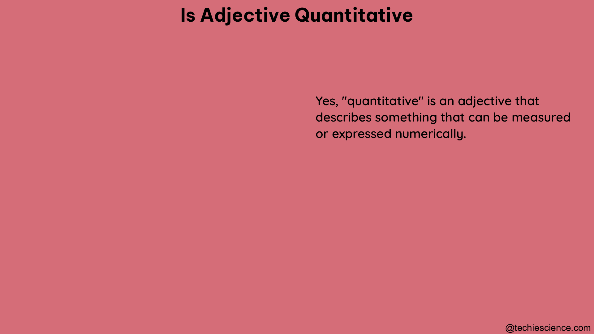 is adjective quantitative