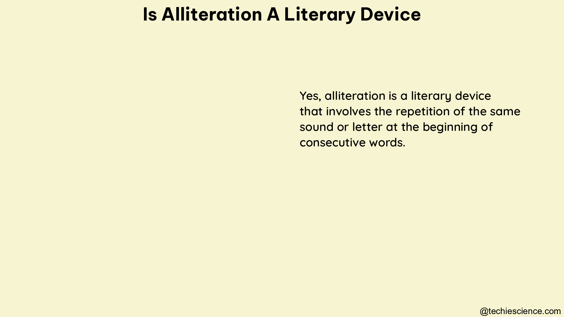 is alliteration a literary device