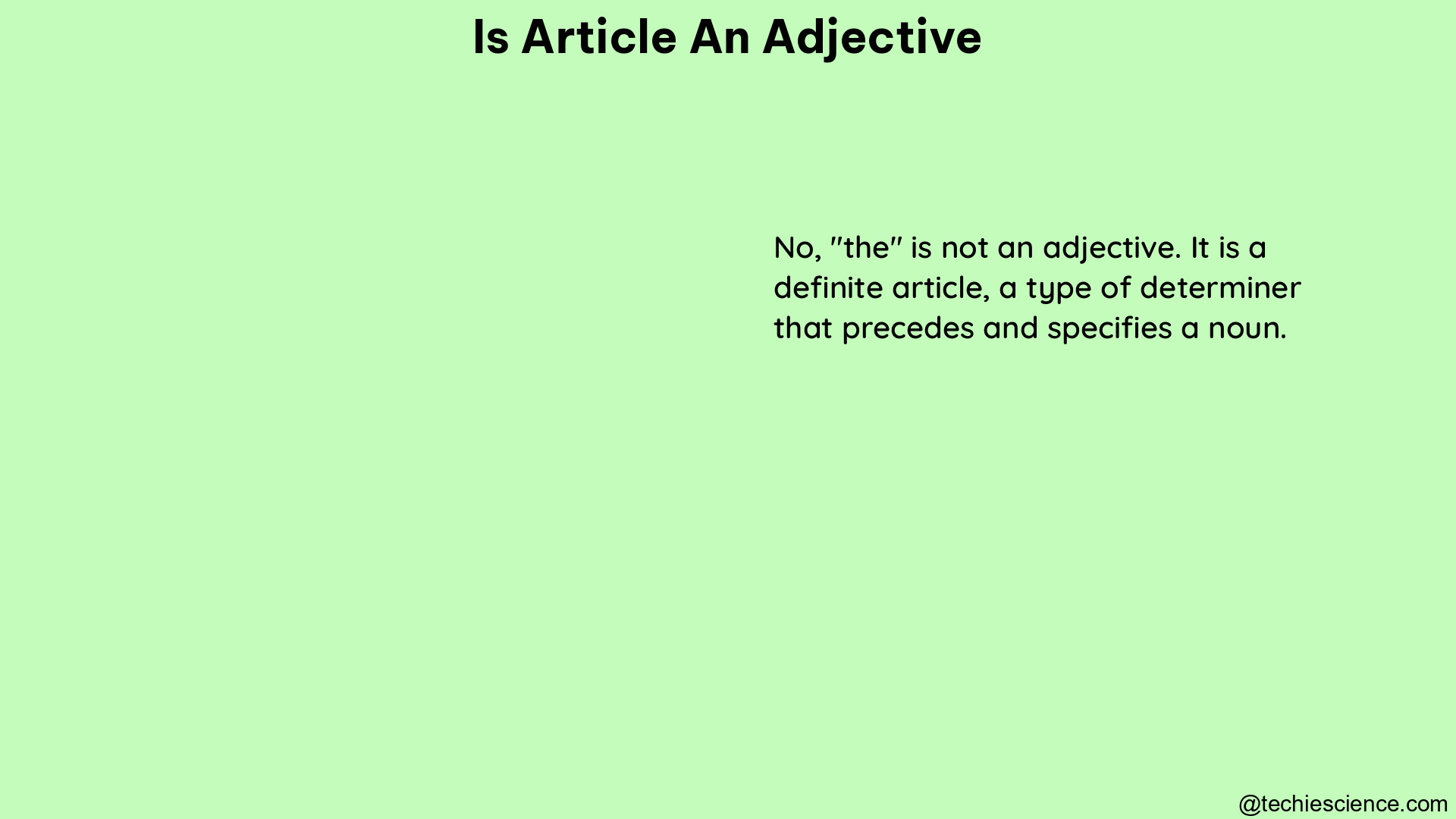 is article an adjective