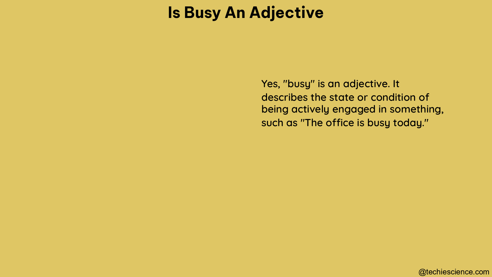 is busy an adjective