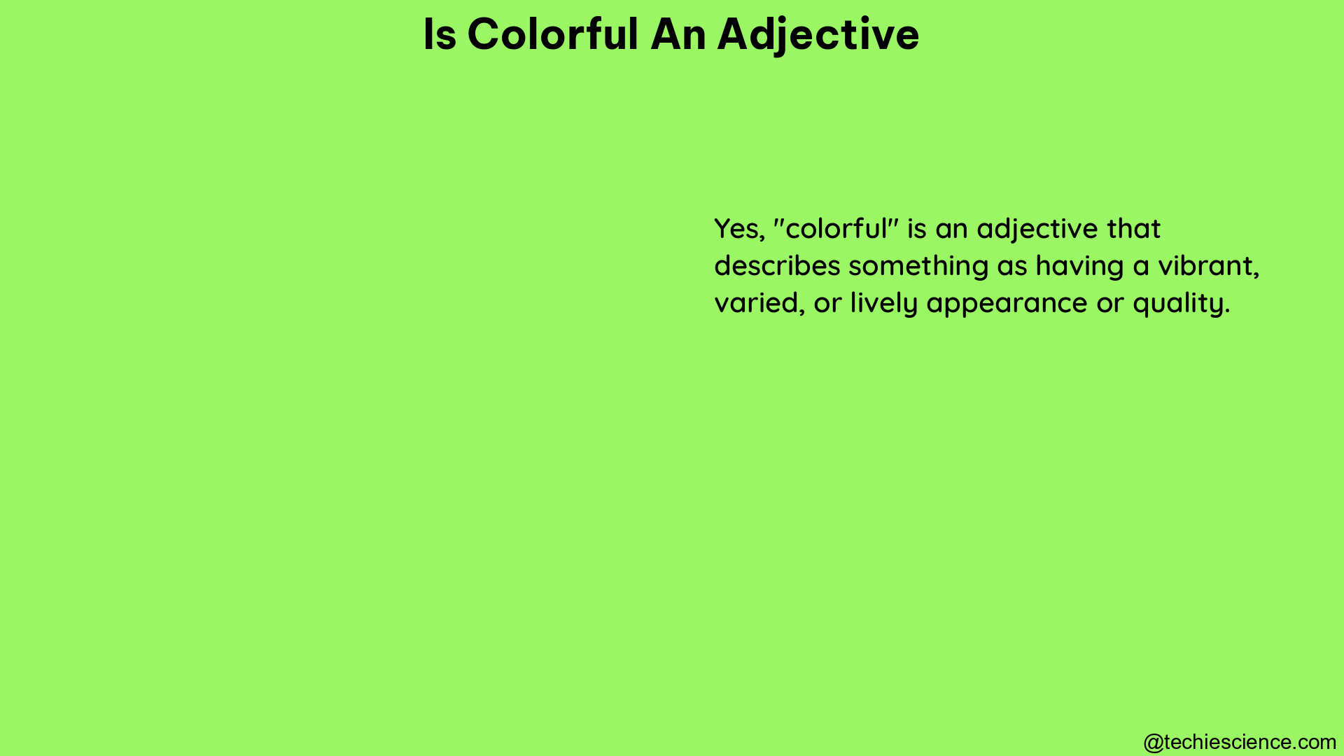 is colorful an adjective