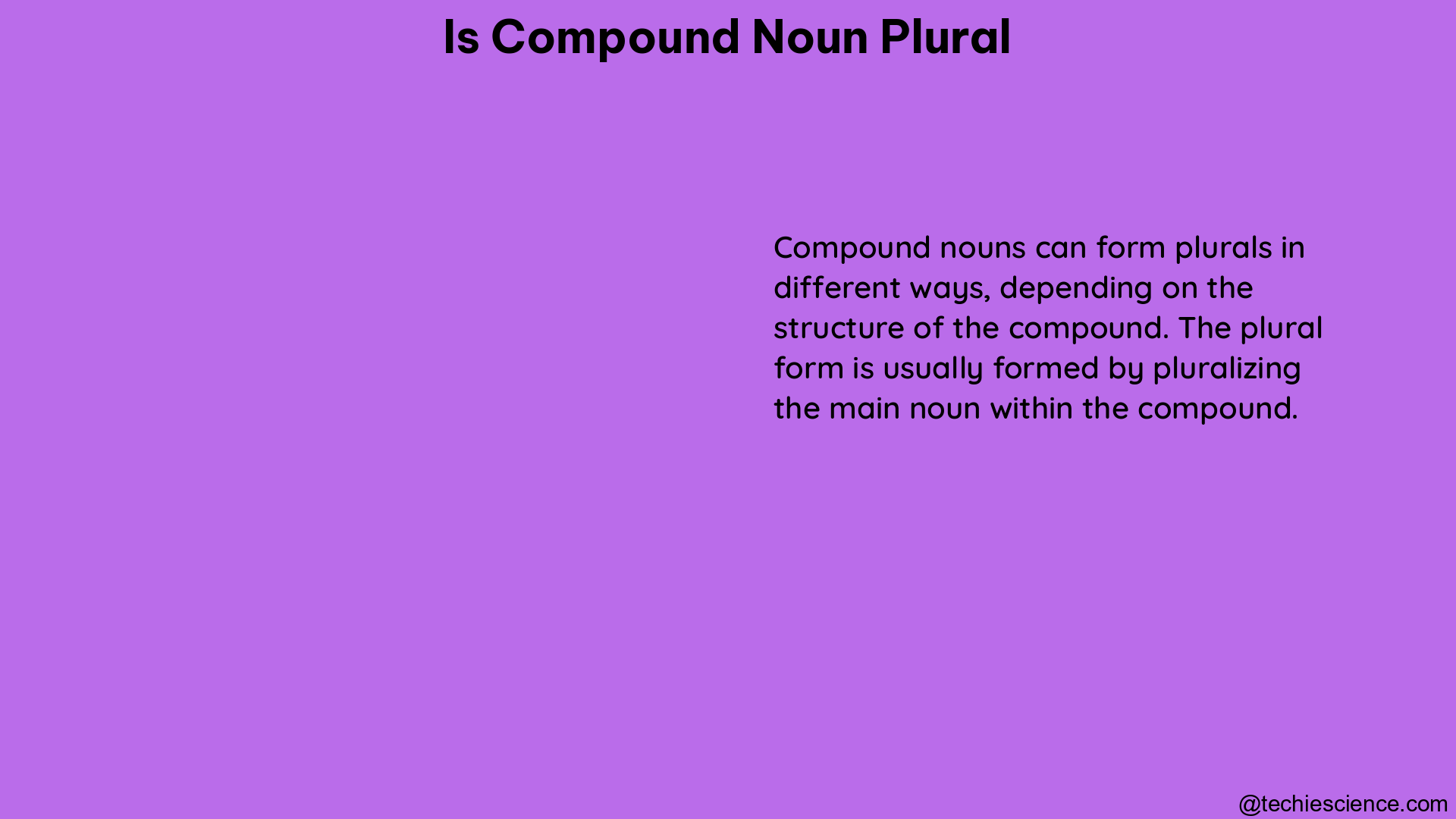 is compound noun plural