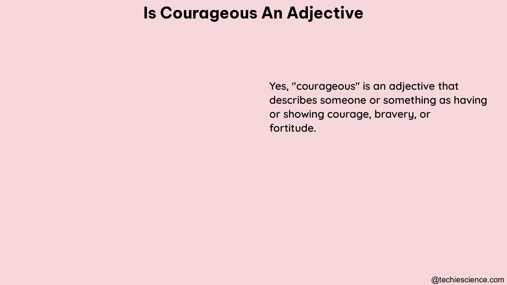 is courageous an adjective