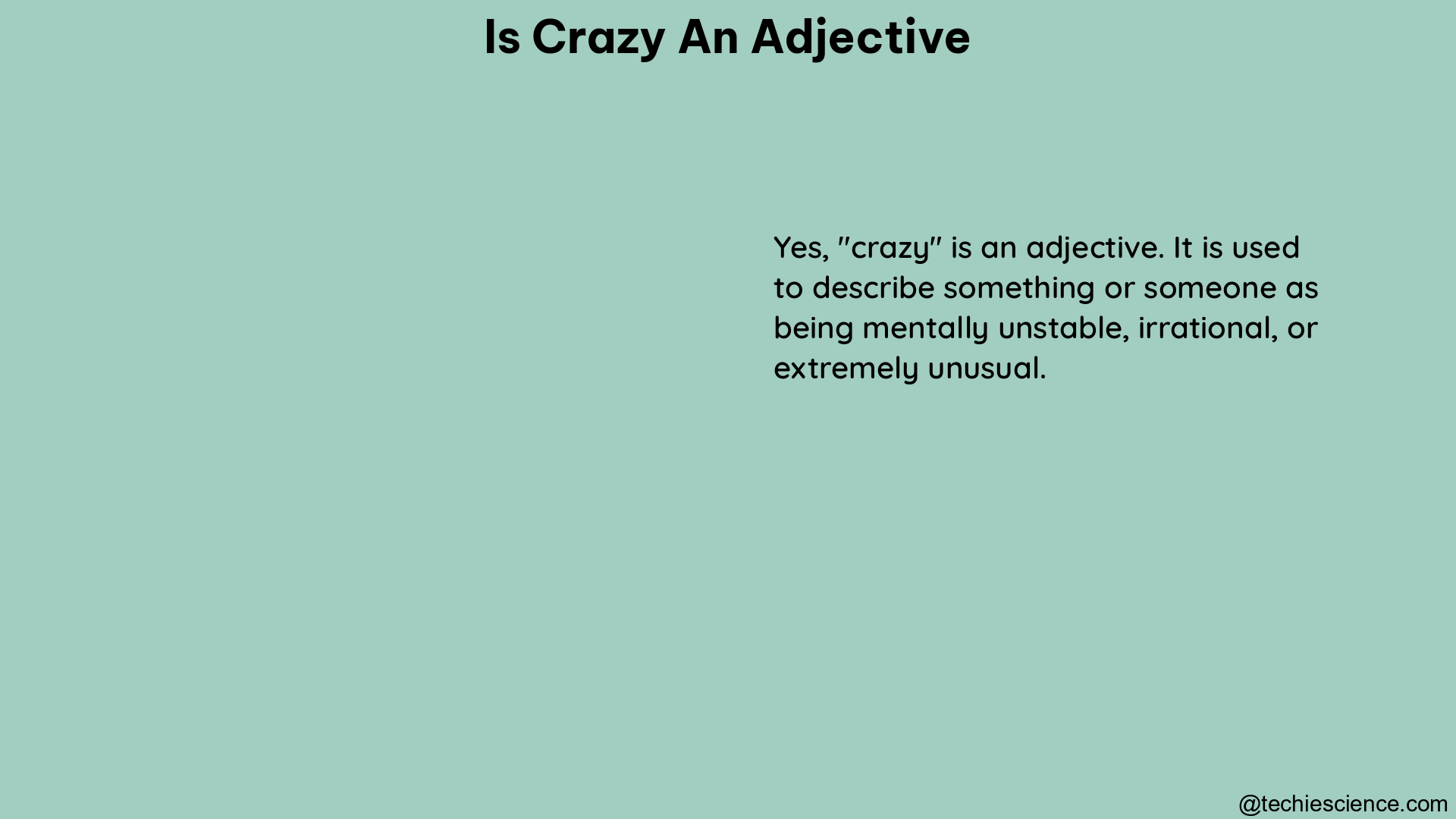 is crazy an adjective