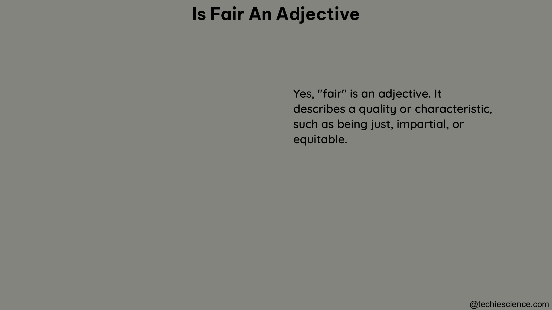 is fair an adjective