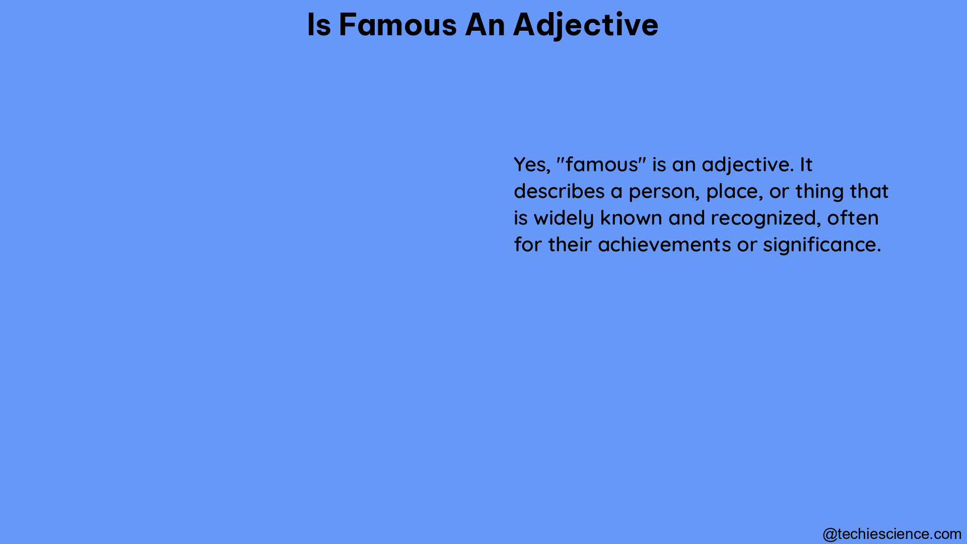 is famous an adjective