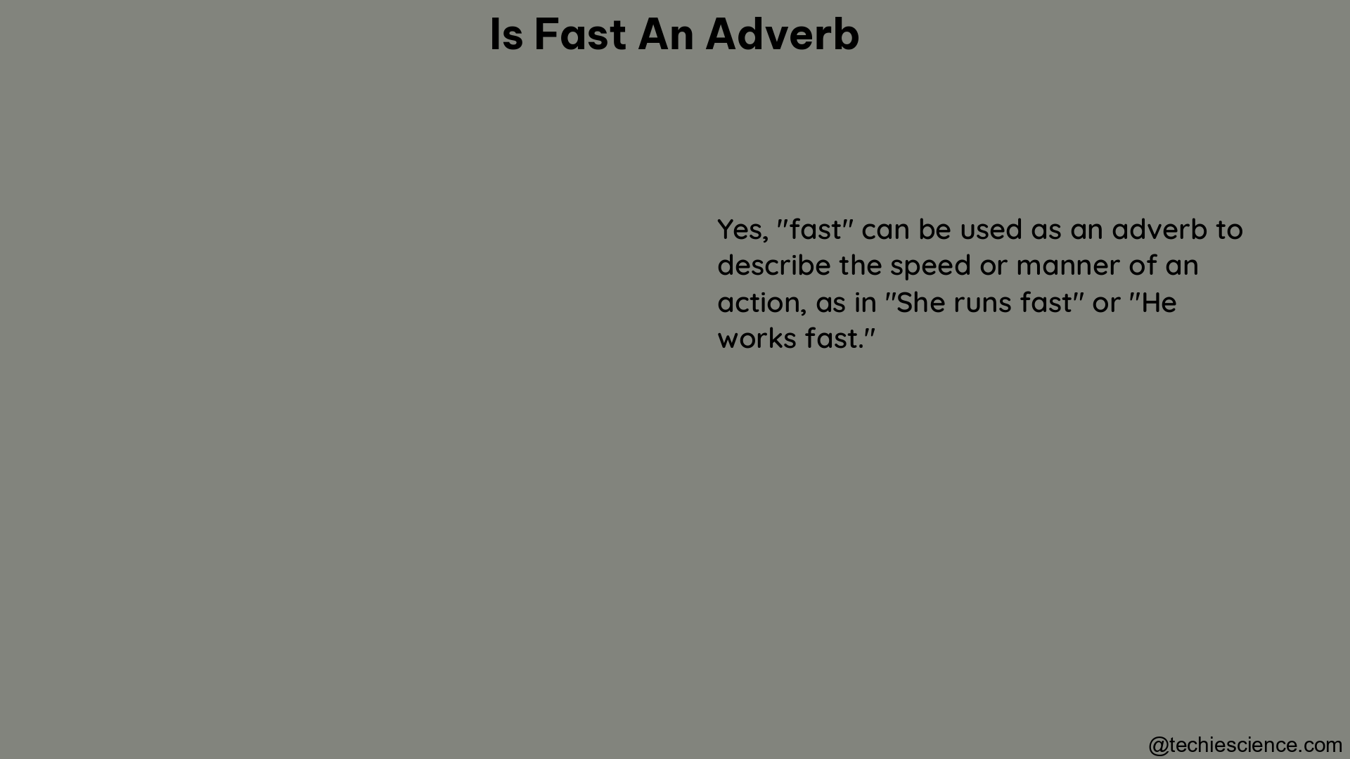 is fast an adverb