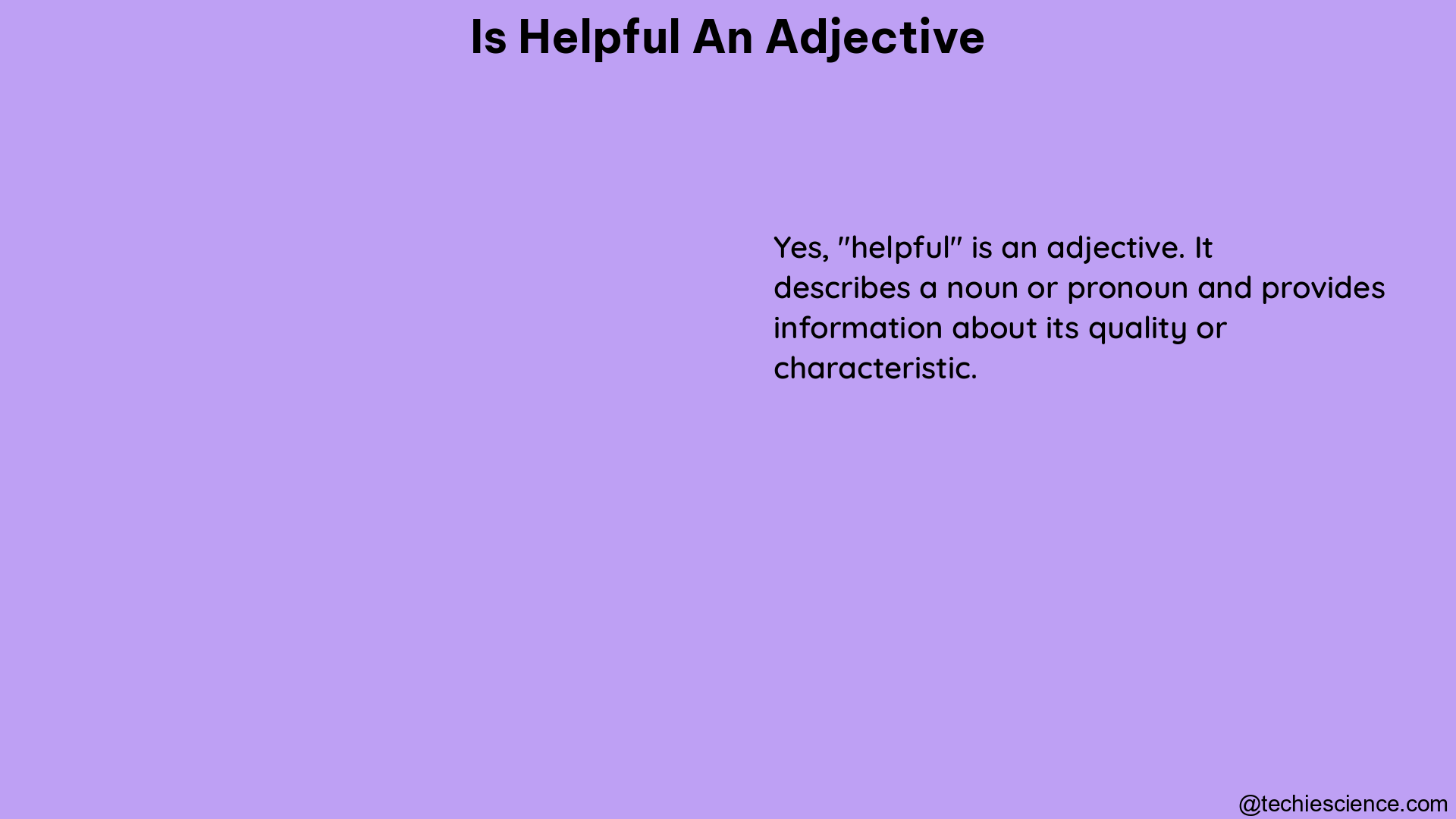 is helpful an adjective