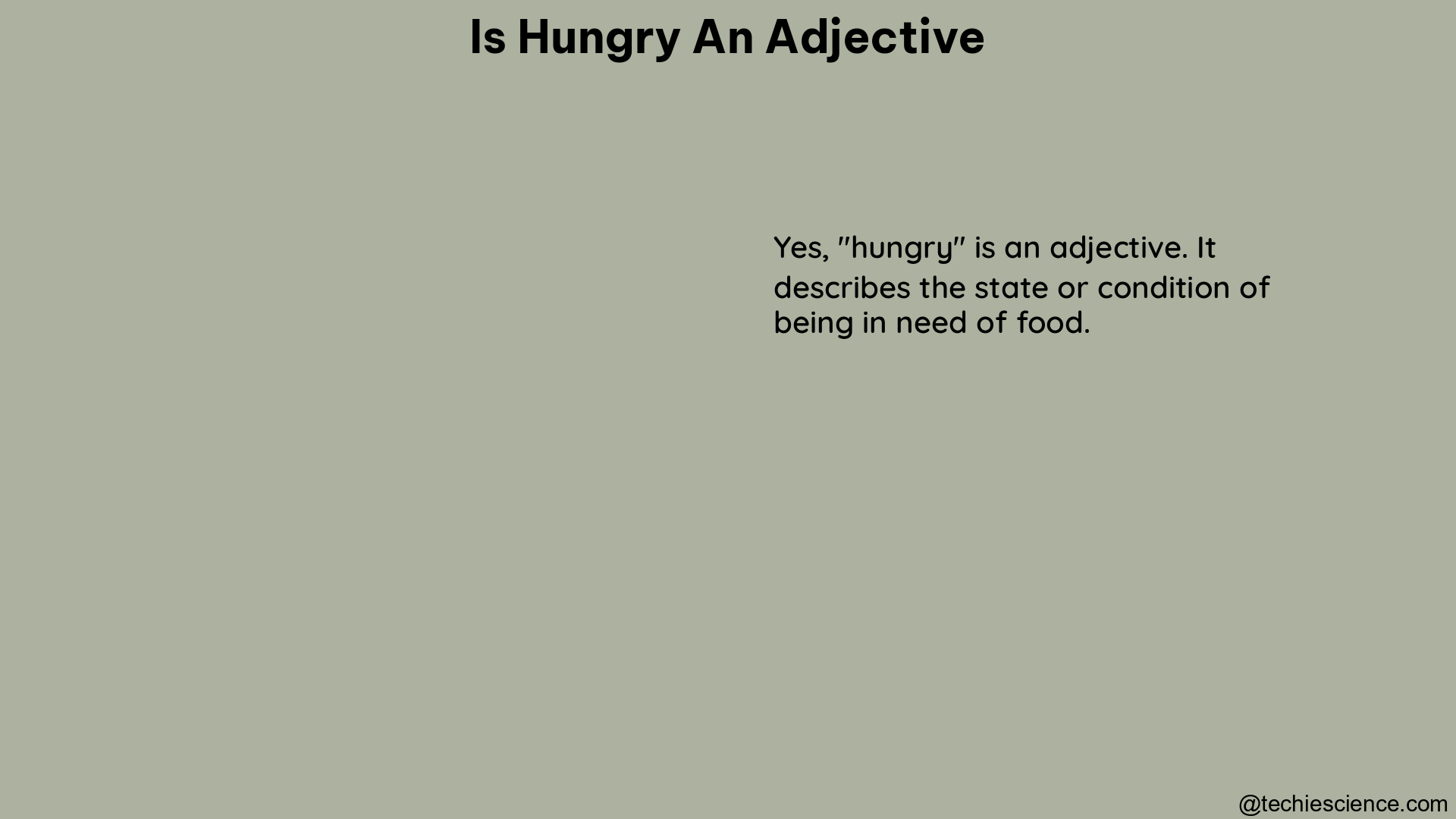 is hungry an adjective