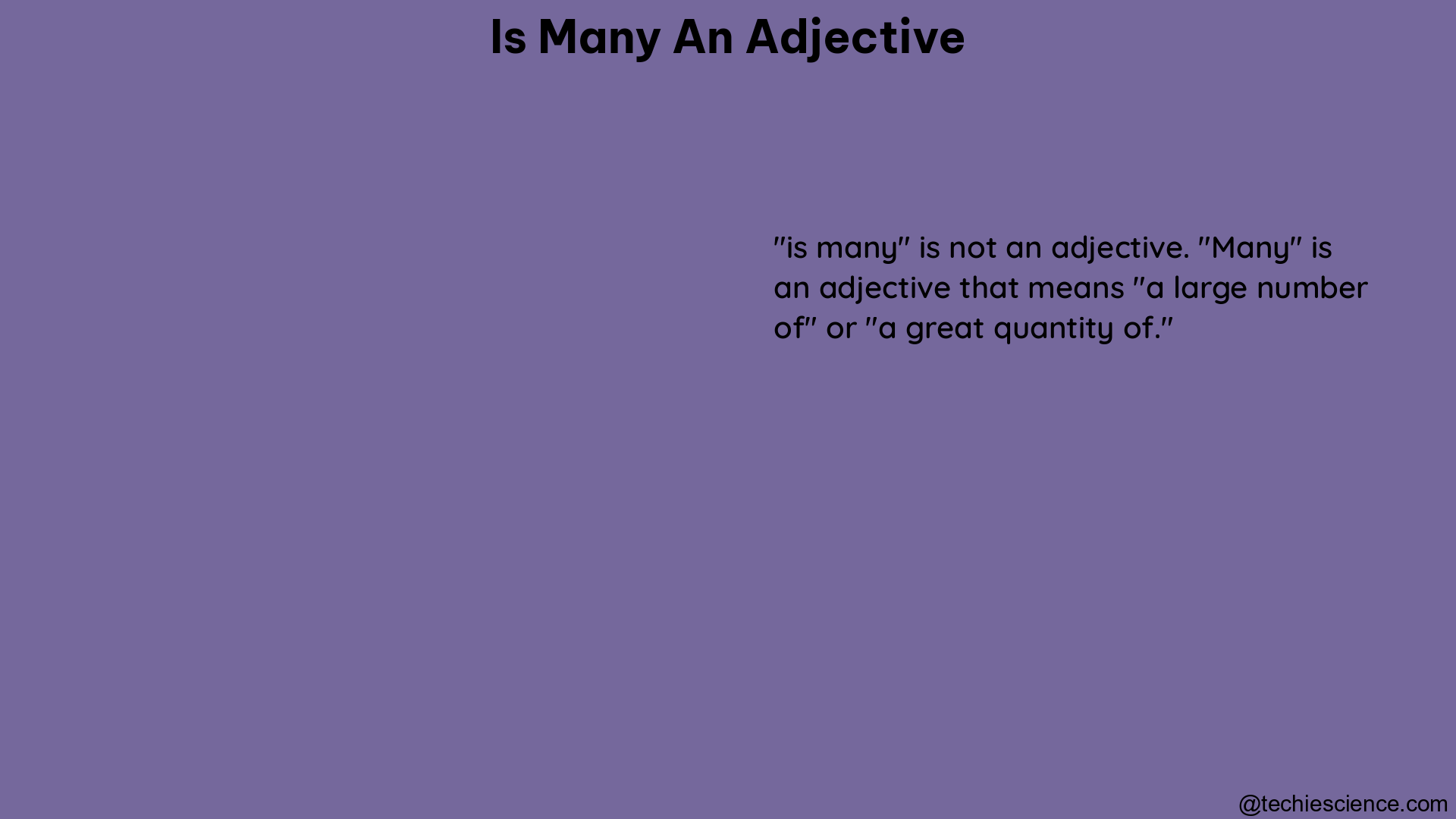 is many an adjective