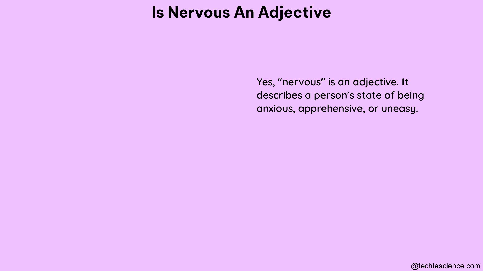 is nervous an adjective