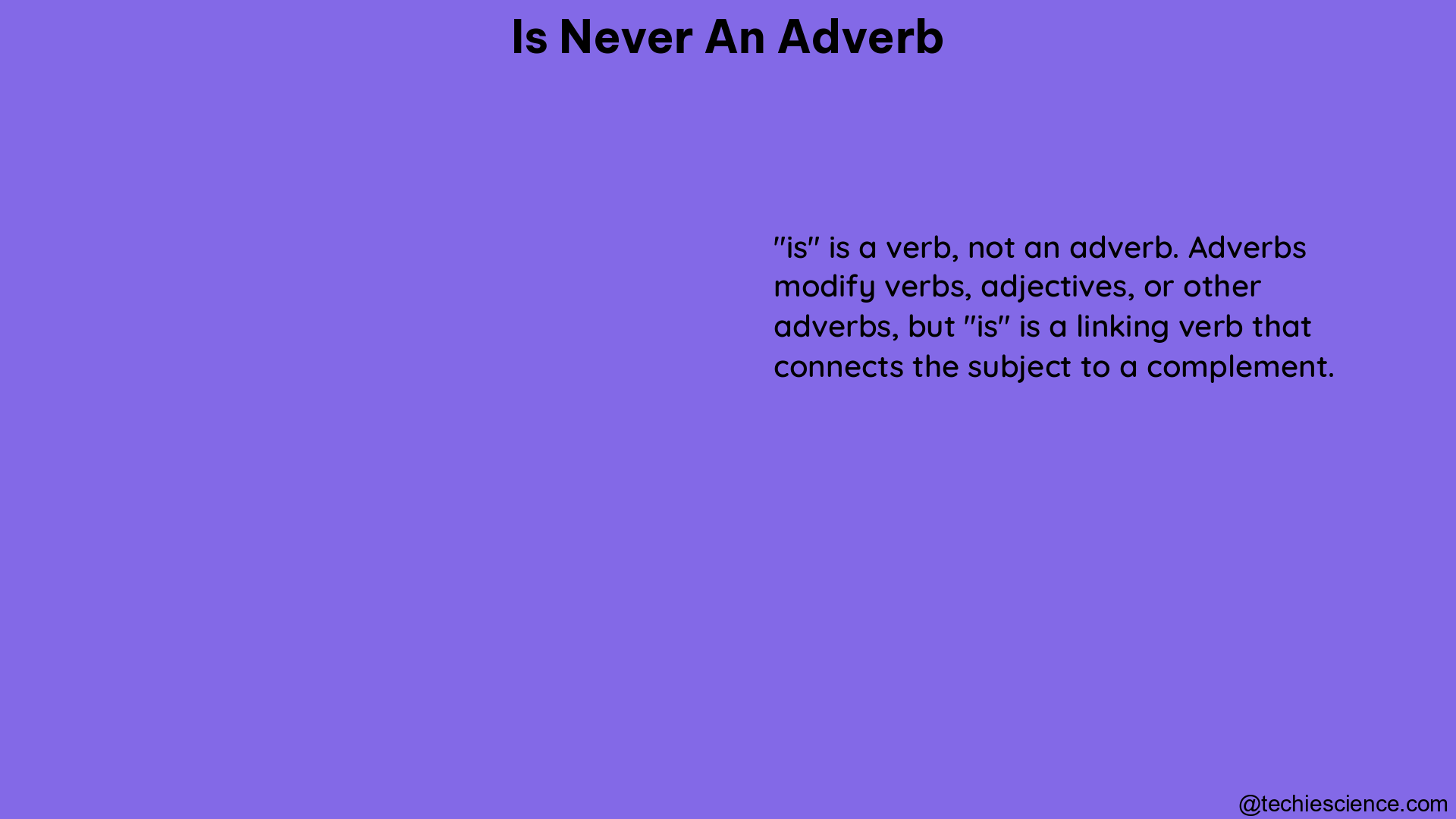 is never an adverb