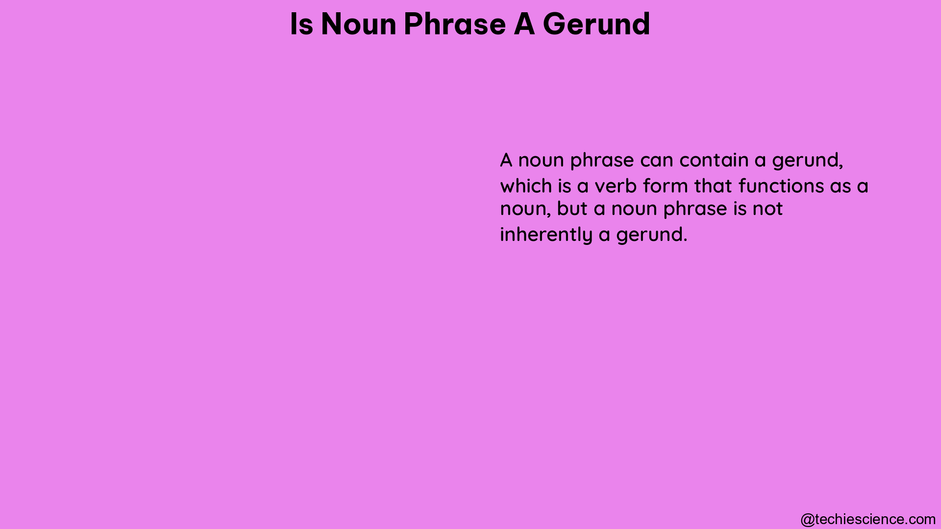 is noun phrase a gerund