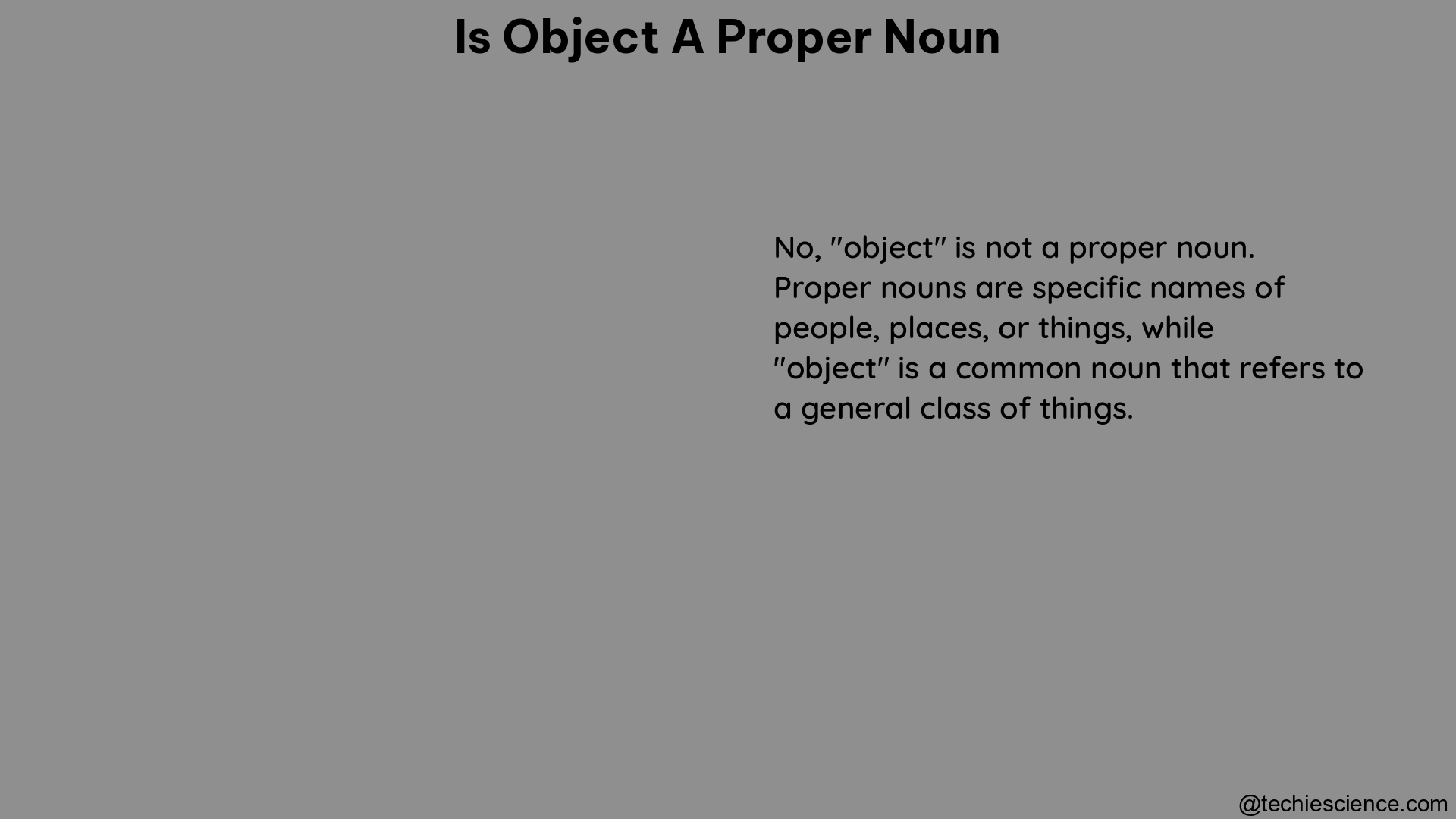 is object a proper noun