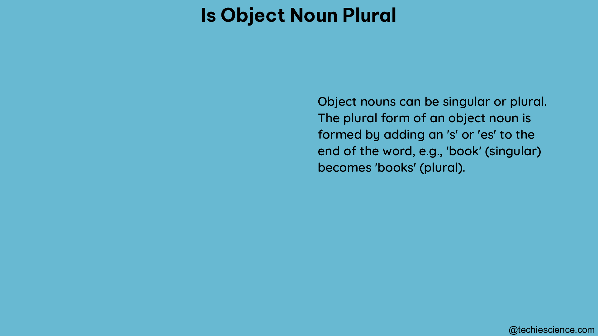 is object noun plural