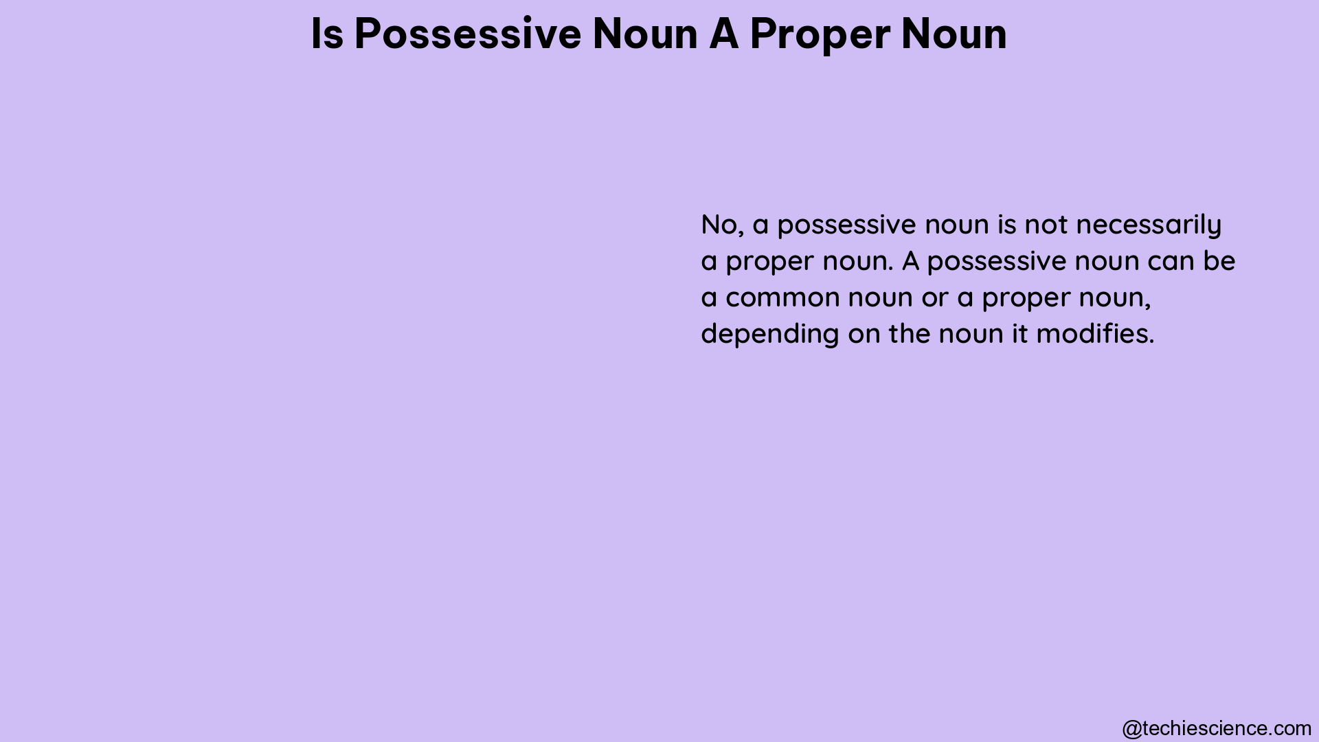 is possessive noun a proper noun