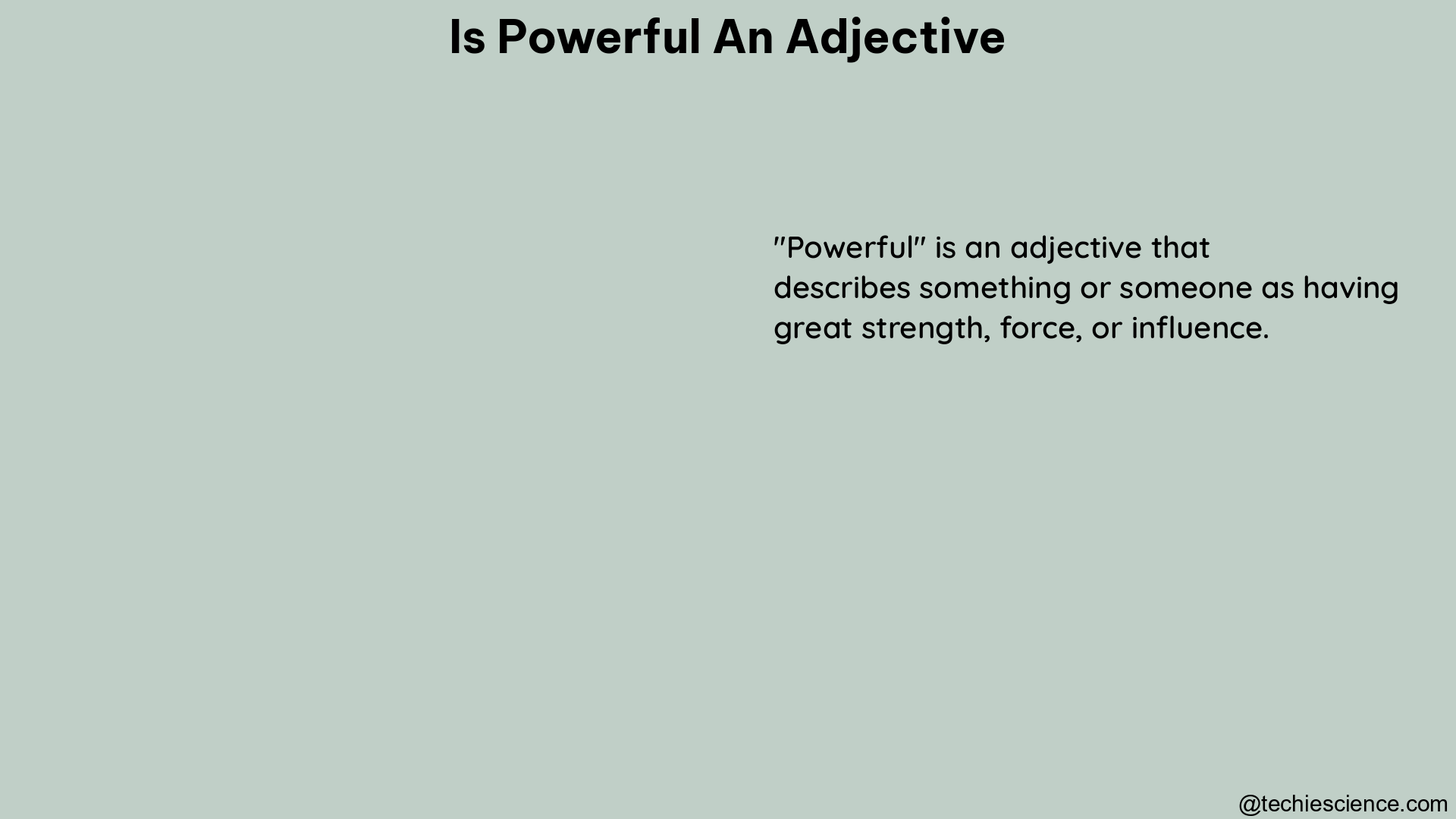 is powerful an adjective