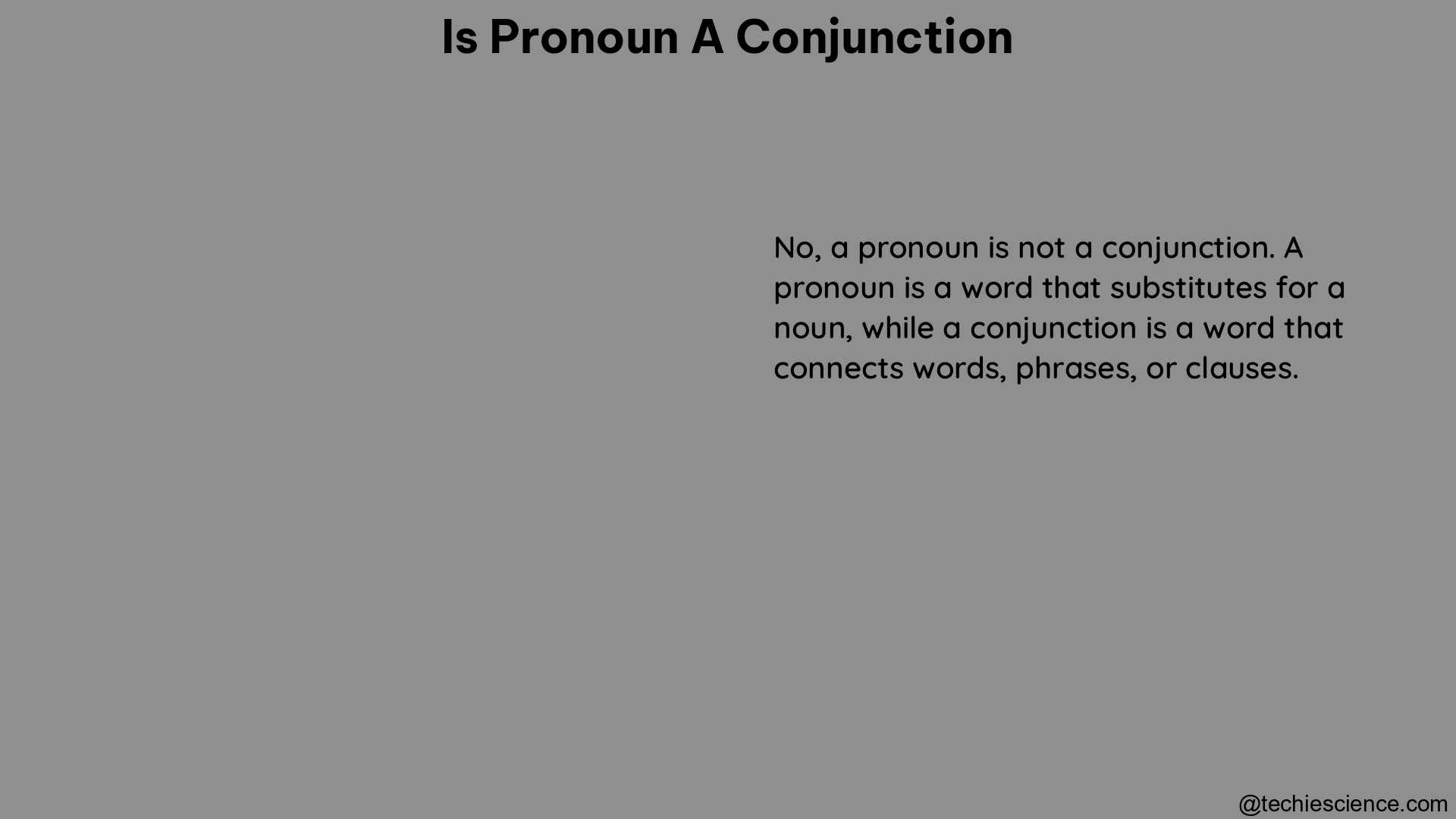 is pronoun a conjunction