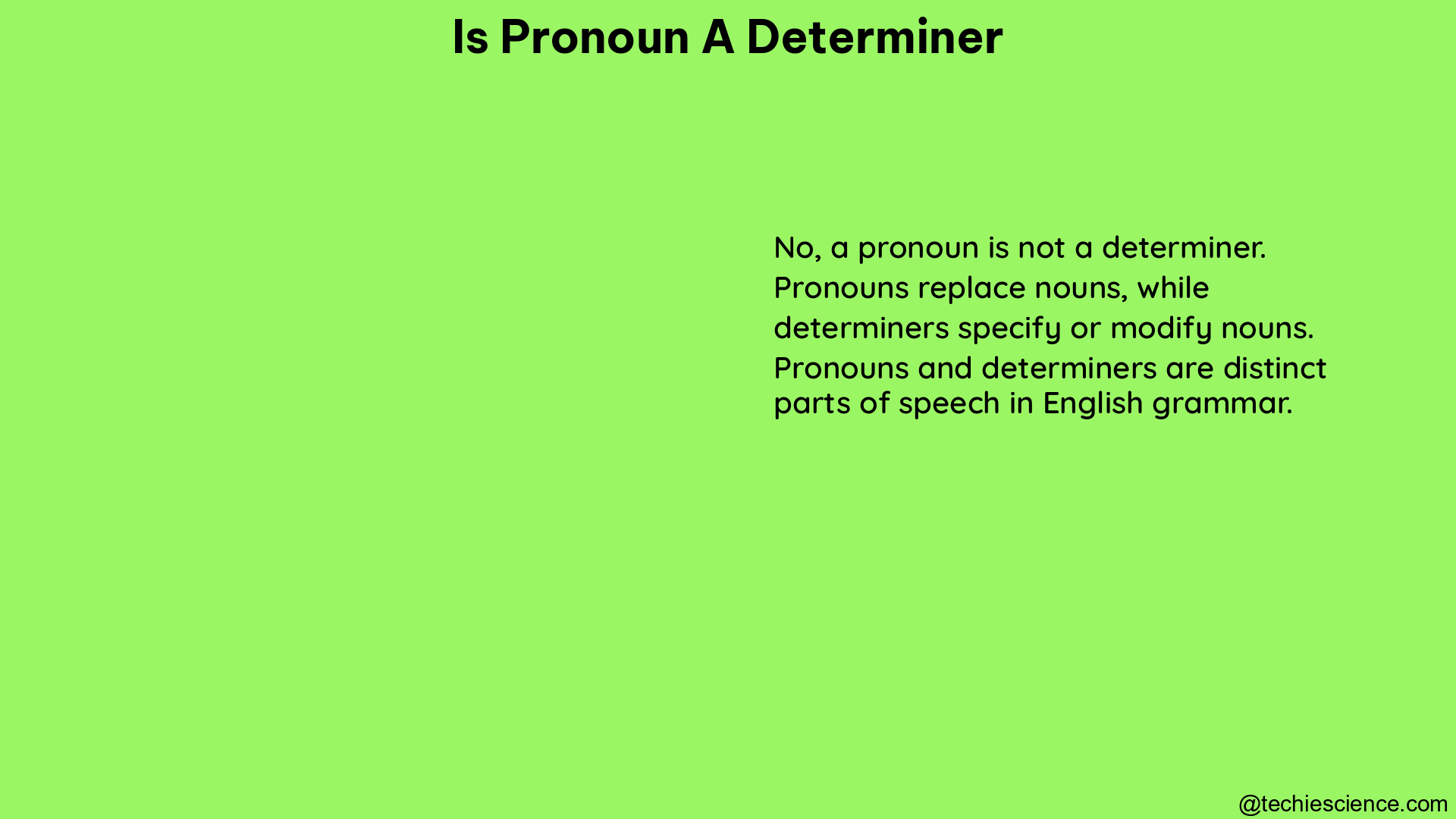 is pronoun a determiner