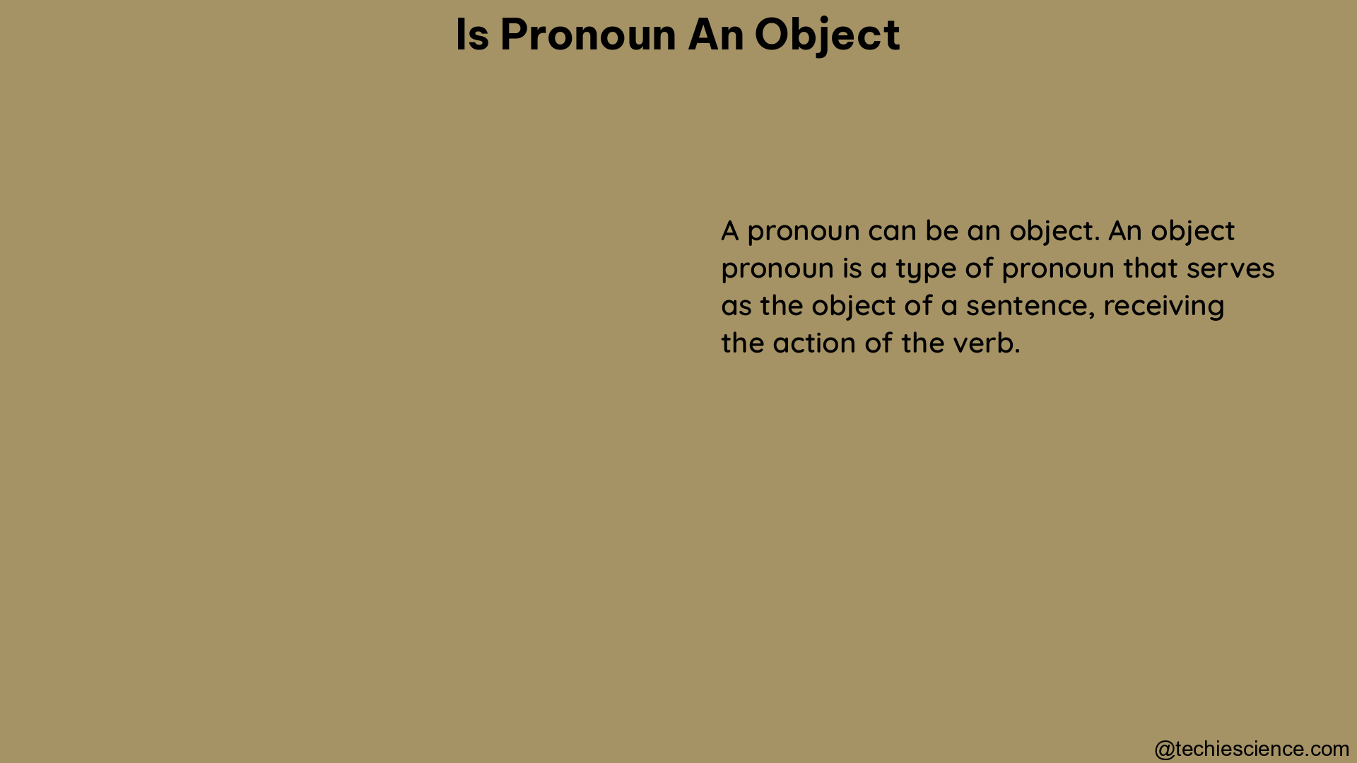 is pronoun an object