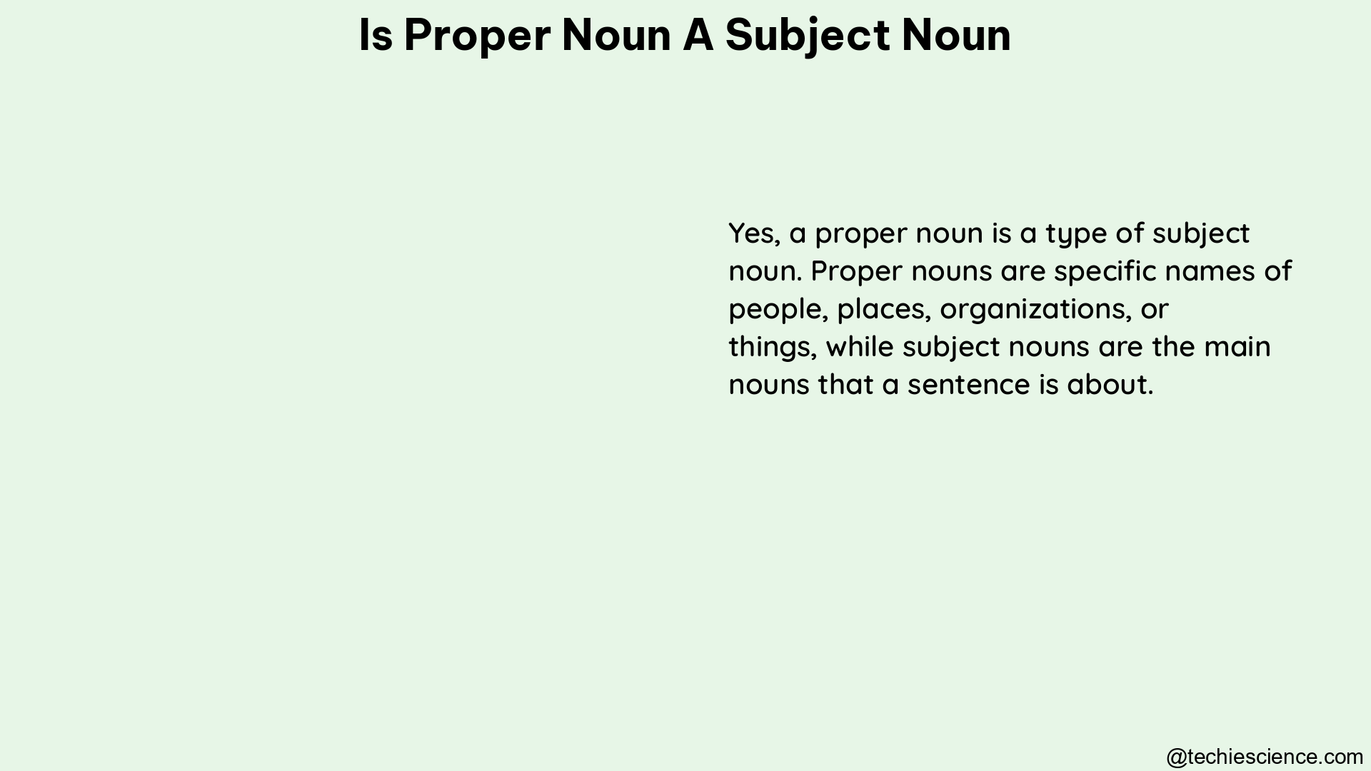 is proper noun a subject noun