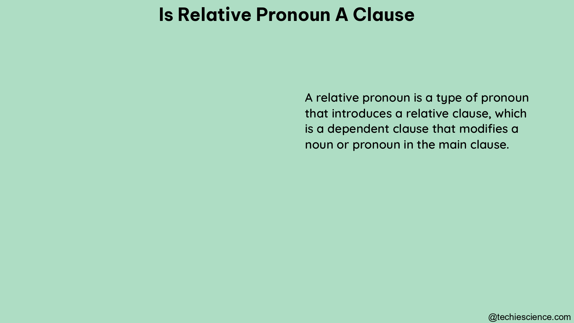 is relative pronoun a clause