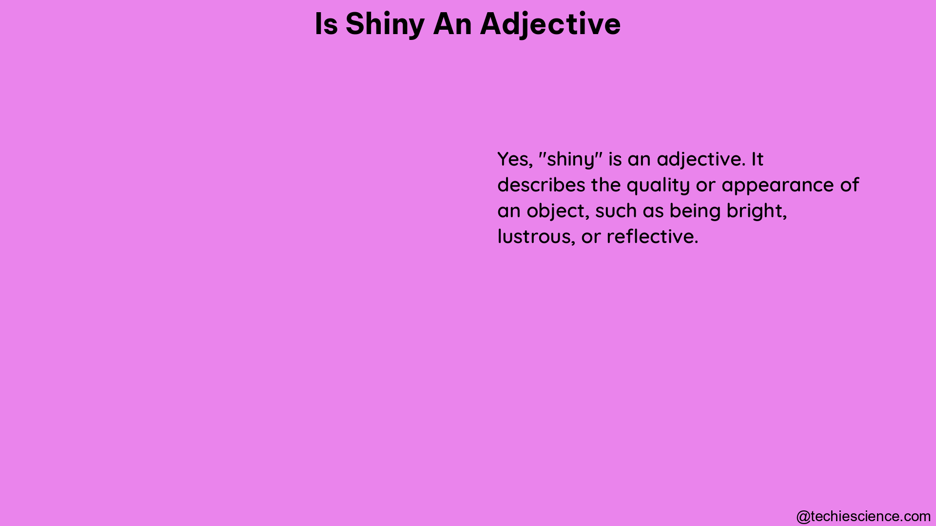 is shiny an adjective