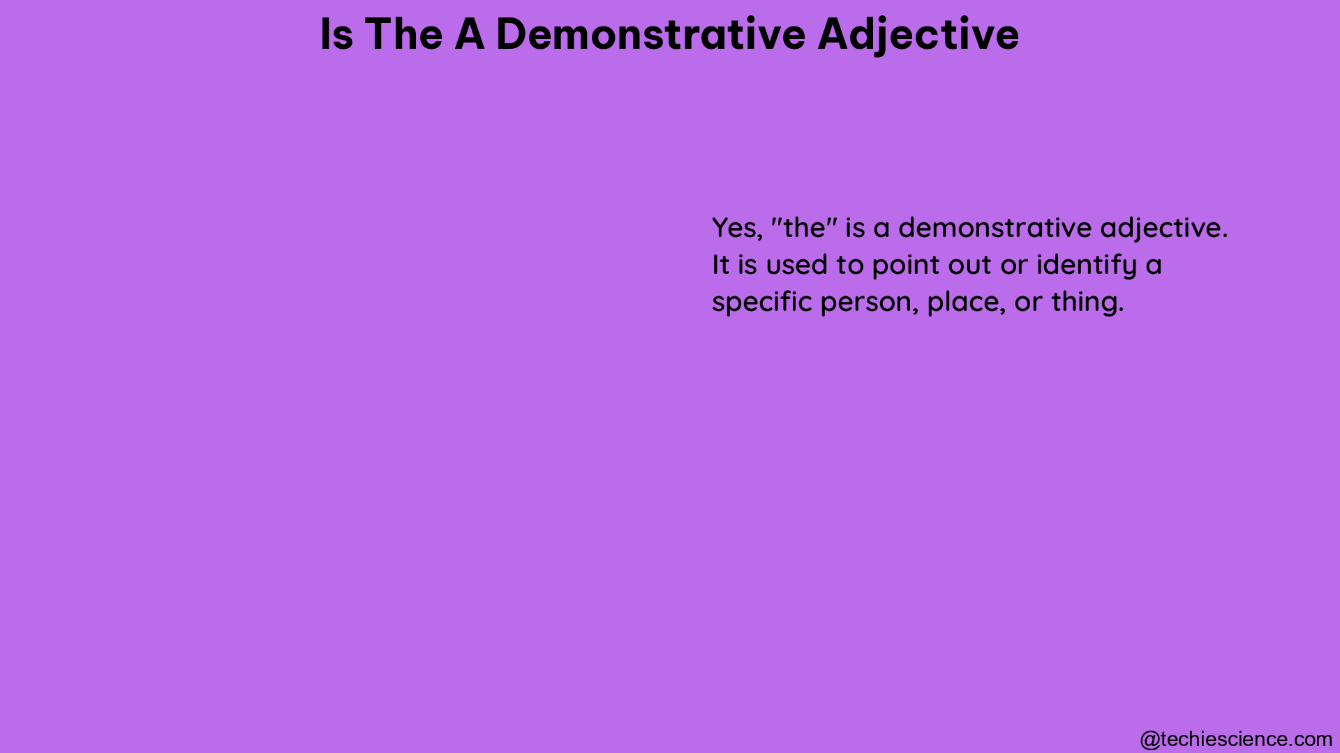 is the a demonstrative adjective