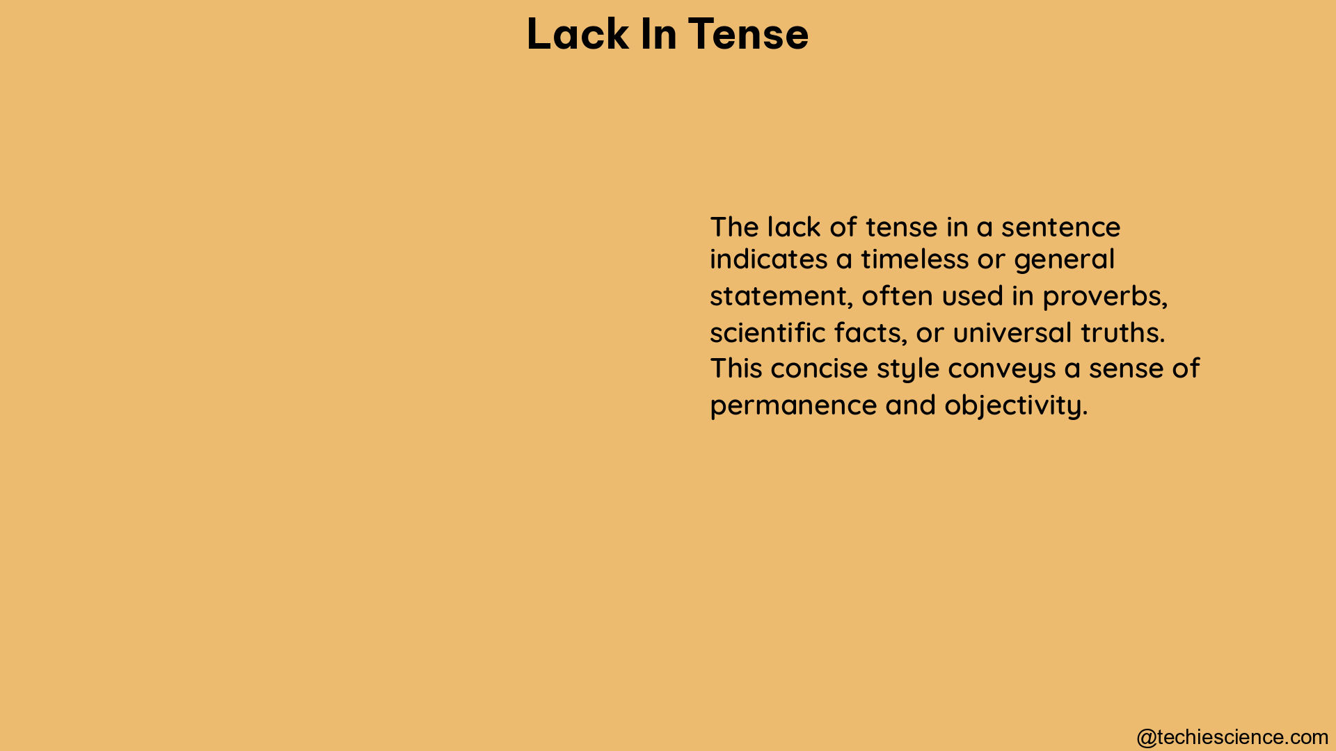 lack in tense