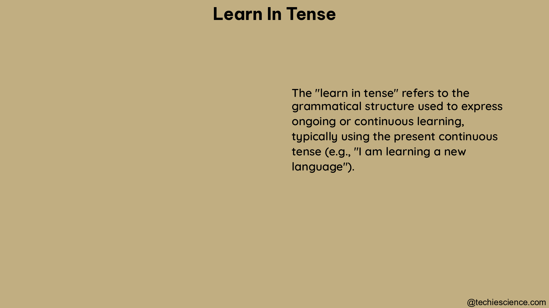 learn in tense