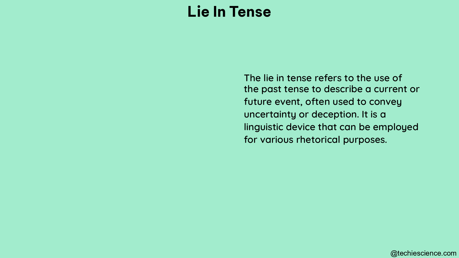 lie in tense