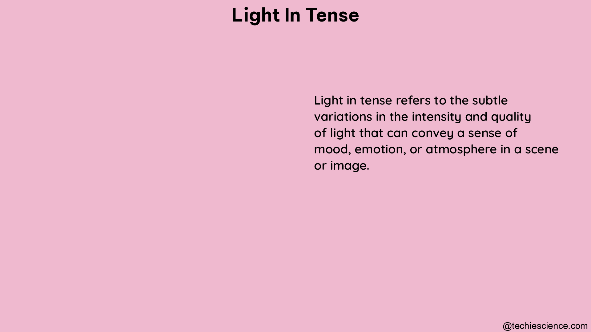 light in tense