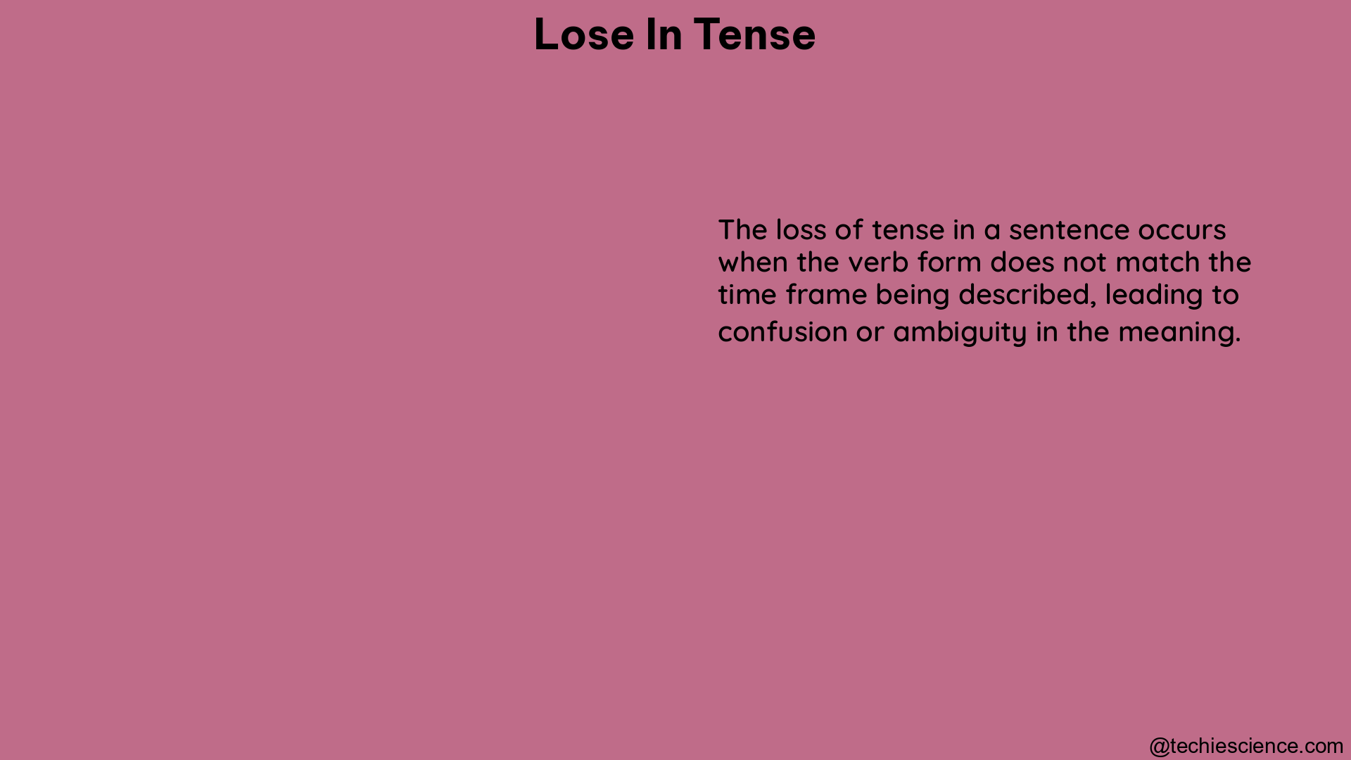 lose in tense