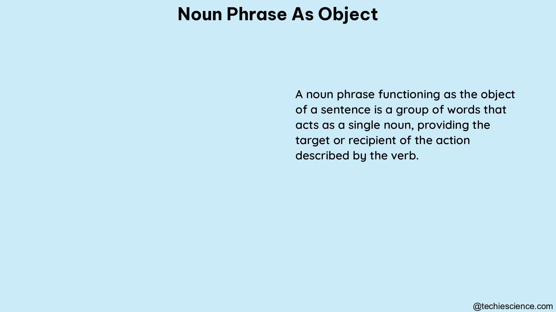 noun phrase as object