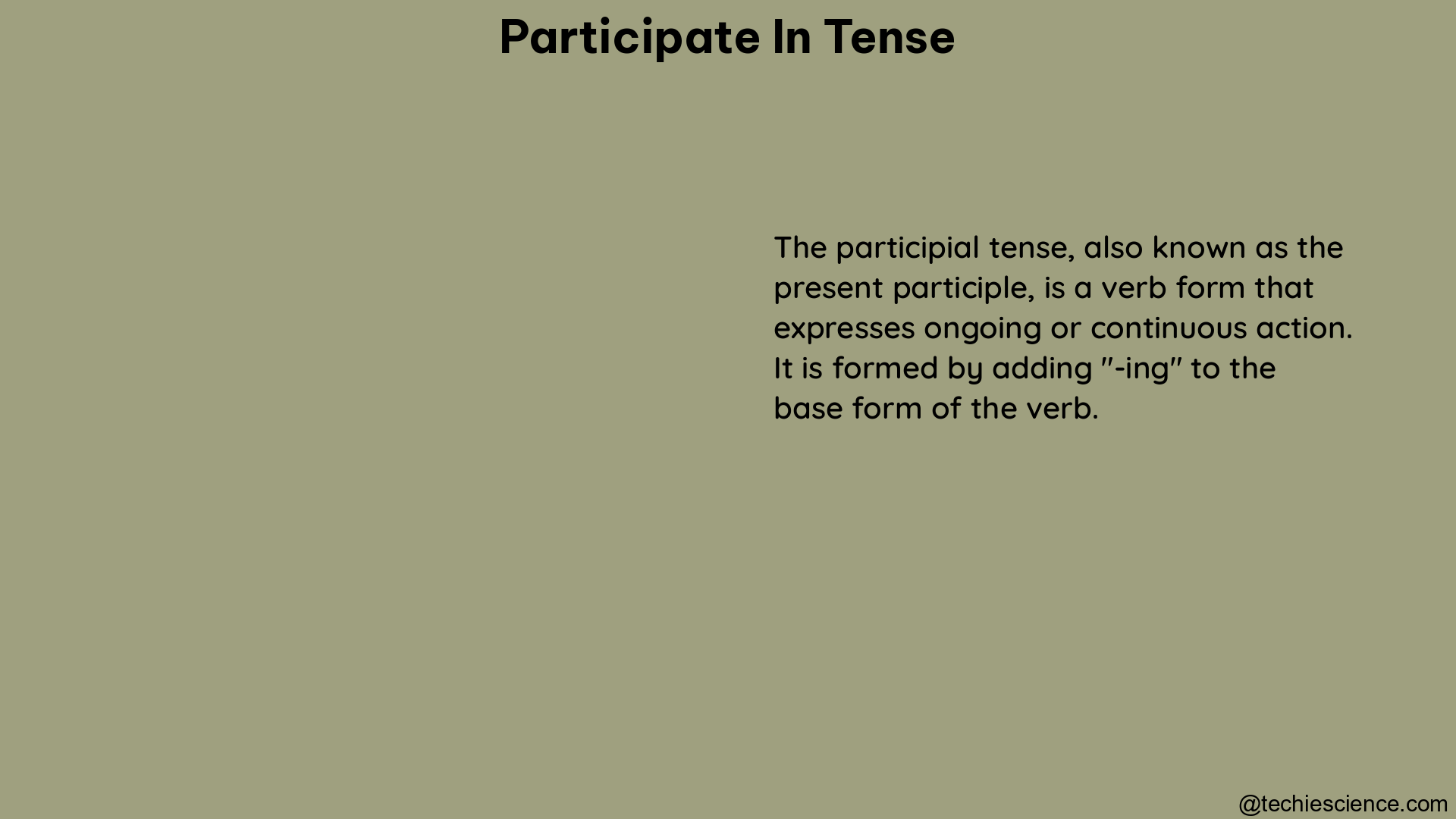 participate in tense