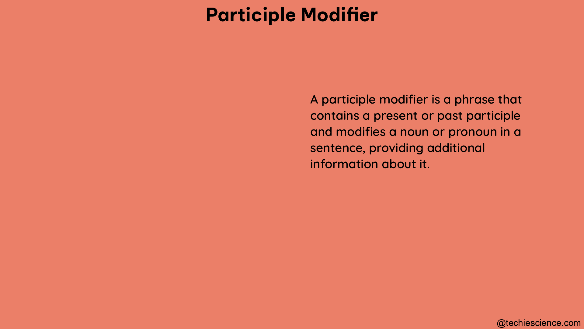 participle modifier